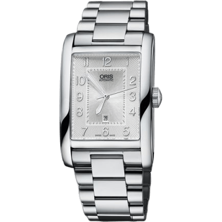 Rectangular Date 30 Stainless Steel / Silver - Arabic / Bracelet
