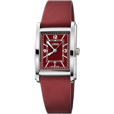 Rectangular Date 25.5 Stainless Steel / Red