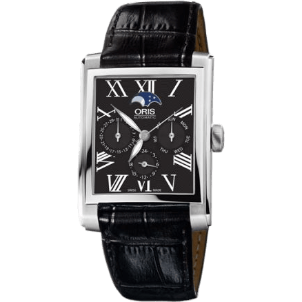 Rectangular Complication Stainless Steel / Black - Roman