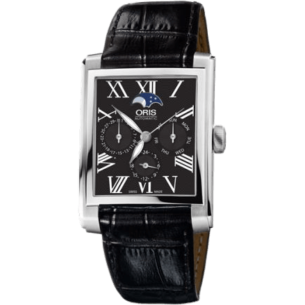 Rectangular Complication Stainless Steel / Black - Roman