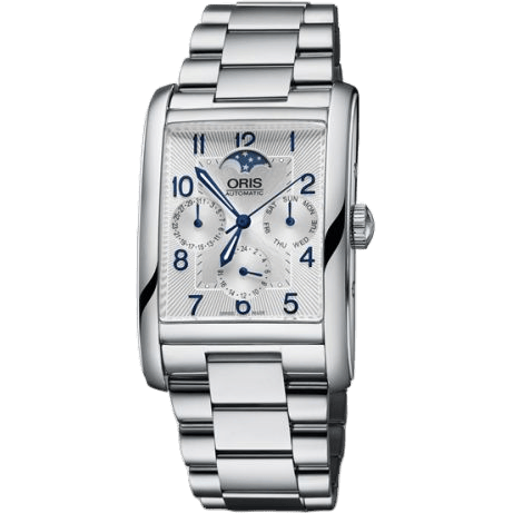 Rectangular Complication Stainless Steel / Silver - Arabic / Bracelet