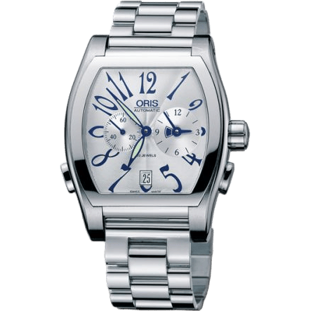 Tonneau Worldtimer Stainless Steel / Silver / Bracelet