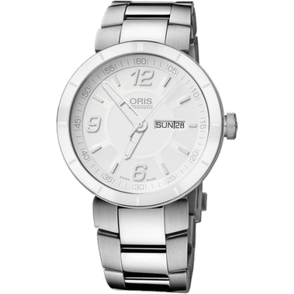 TT1 Day Date Stainless Steel - Ceramic / White / Bracelet