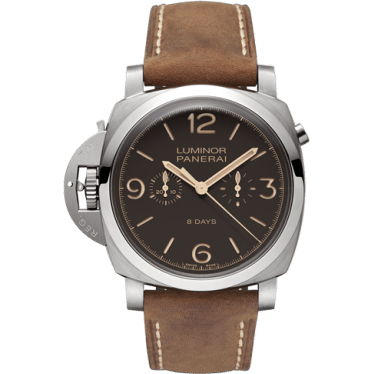 Luminor 1950 Chrono Mono-Pulsante Left-Handed 8 Days Titanio