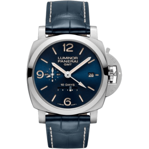 Luminor 1950 44 3 Days GMT 10 Days Stainless Steel / Blue