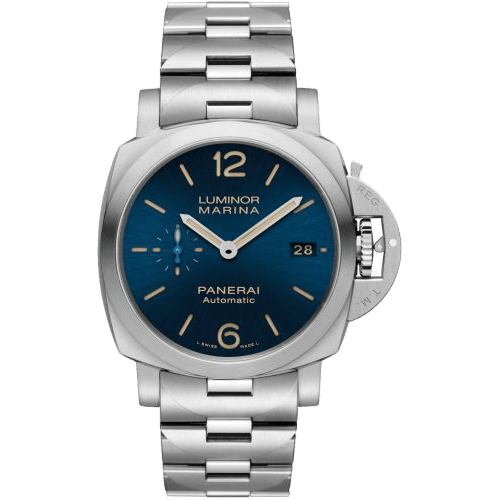 Panerai Luminor 1950 Marina 42 3 Days Automatic Stainless Steel / Blue / Bracelet PAM01028