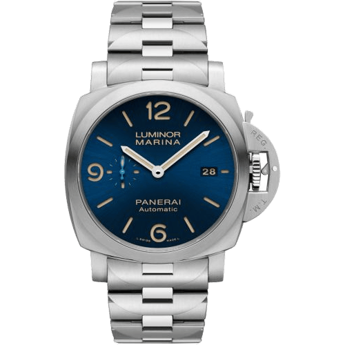 Panerai Luminor 1950 Marina 44 3 Days Automatic Stainless Steel / Blue / Bracelet PAM01058