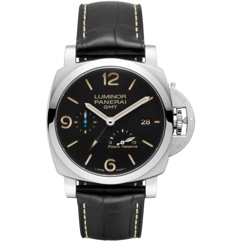 Luminor 1950 44 3 Days GMT Power Reserve Automatic Stainless Steel / Black