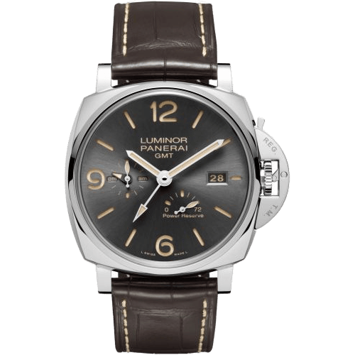 Luminor Due 45 3 Days GMT Power Reserve Automatic Stainless Steel / Grey