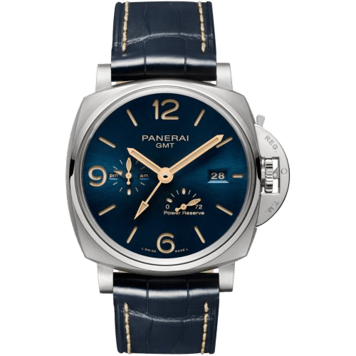 Luminor Due 45 3 Days GMT Power Reserve Automatic Titanium / Blue