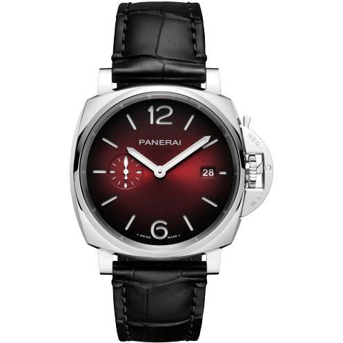 Luminor Due 42 3 Days Date Stainless Steel / Burgundy