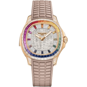 Aquanaut Luce Minute Repeater Rose Gold - Rainbow / Baguette