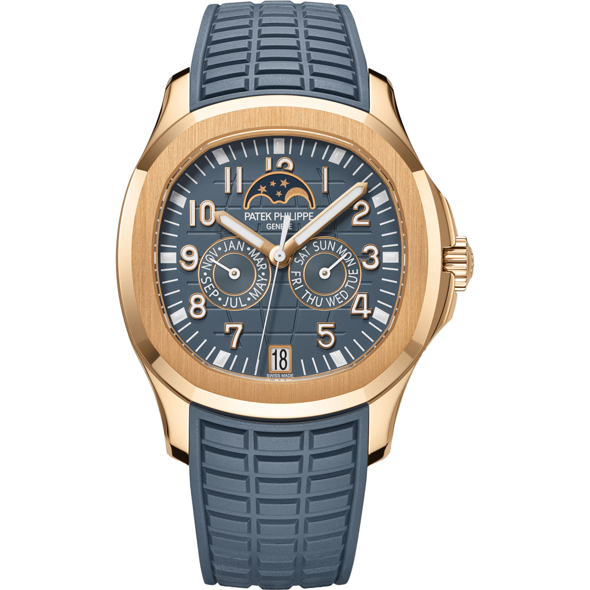 Patek Philippe Aquanaut Luce Annual Calendar Rose Gold / Blue 5261R-001