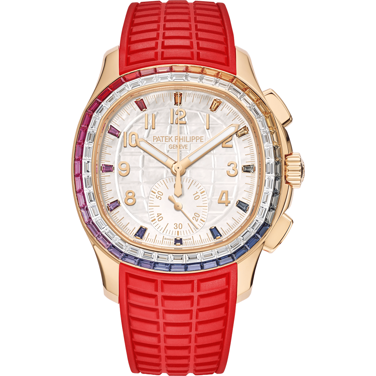 Patek Philippe Aquanaut Luce Rainbow Chronograph Rose Gold / MOP 7968/300R-001