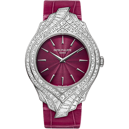 Calatrava 4895 White Gold / Bordeaux