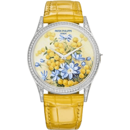 Calatrava 5077 White Gold / Portrait of Flowers