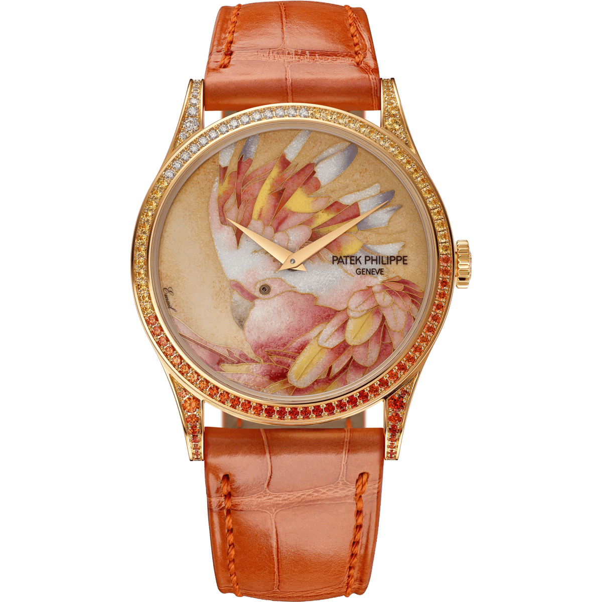 Patek Philippe Calatrava 5077 Rose Gold / Leadbeater’s Cockatoo 5077/210R-001