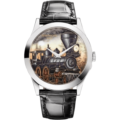 Calatrava 5089 White Gold / Steam Locomotives