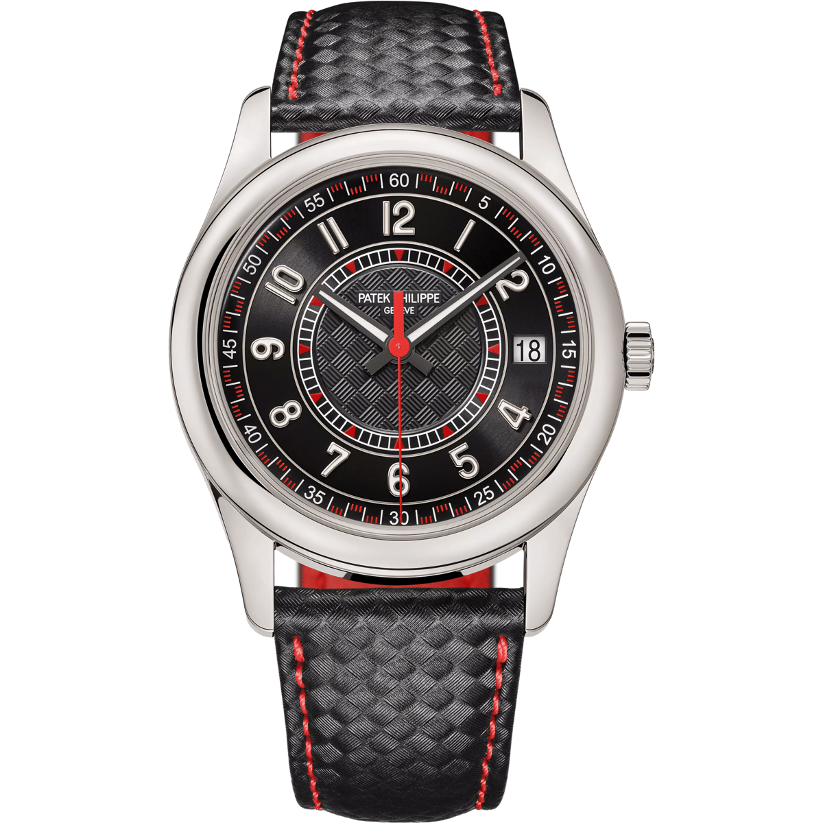 Patek Philippe Calatrava White Gold / Black - Red 6007G-010