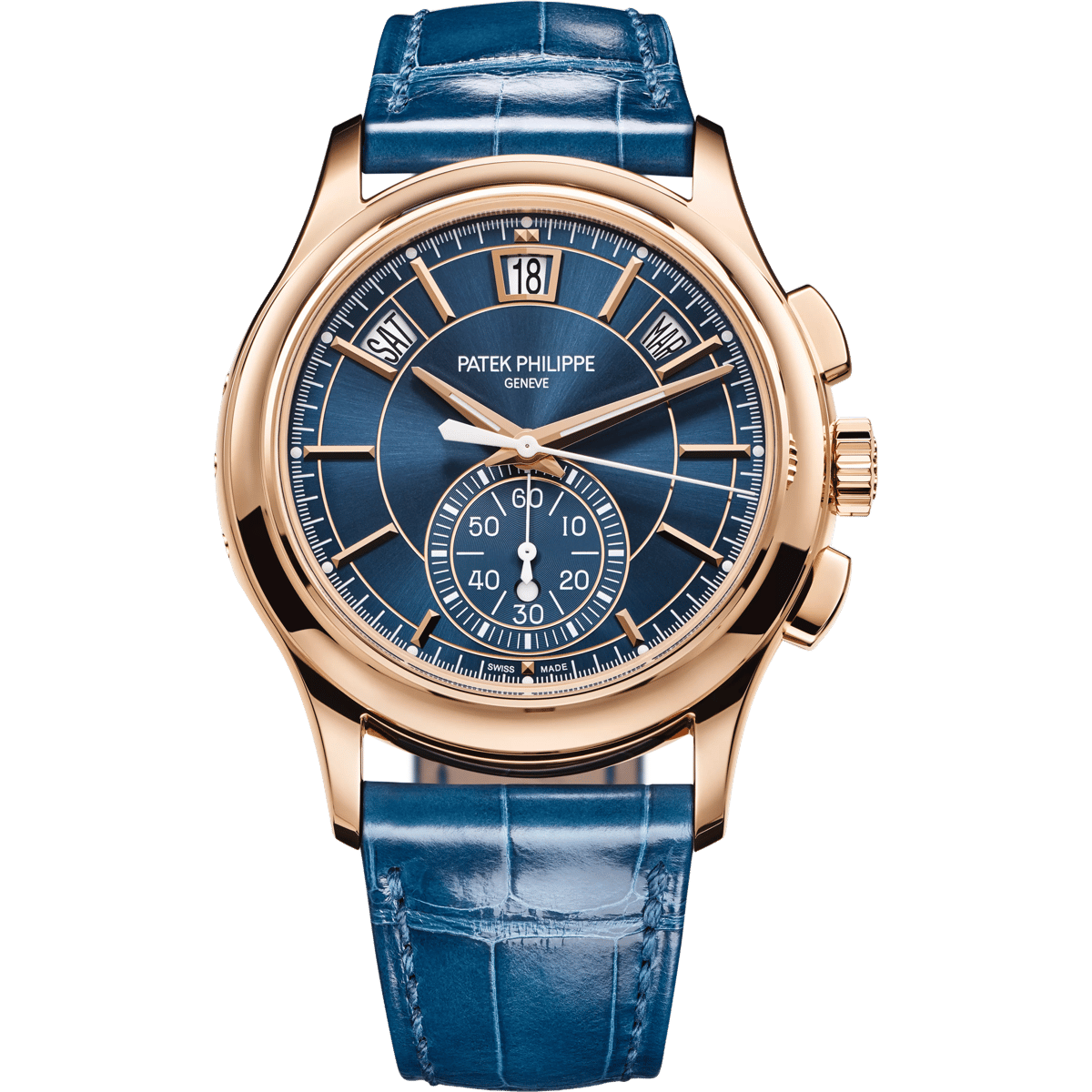 Patek Philippe Annual Calendar Chronograph 5905 Rose Gold / Blue 5905R-010