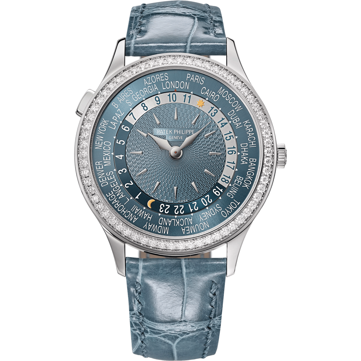 Patek Philippe World Time 7130 White Gold / Blue - Beijing 7130G-016