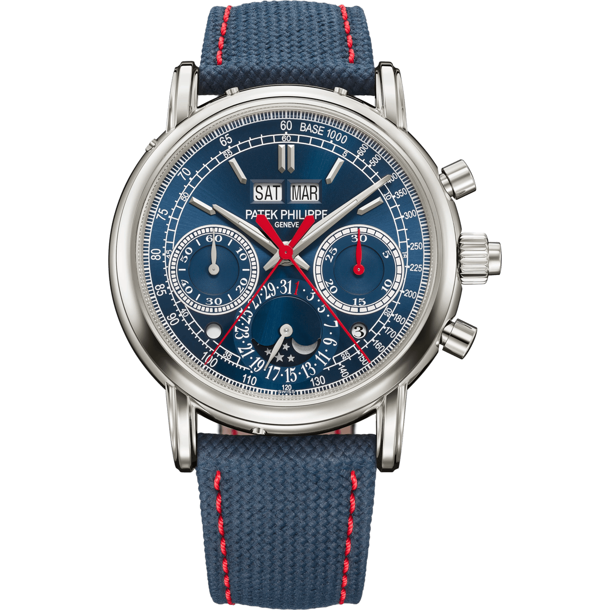 Patek Philippe Perpetual Calendar Split-Seconds Chronograph 5204 White Gold / Blue 5204G-010