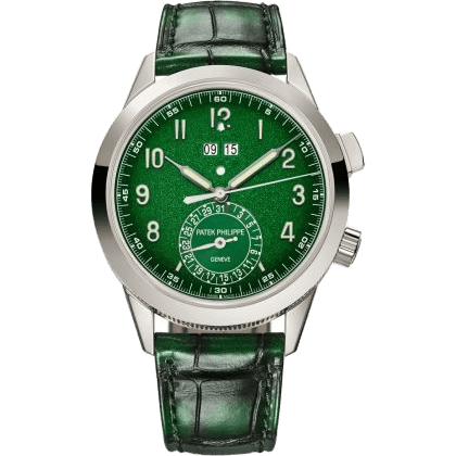 Calatrava 24-Hour Alarm 5322 White Gold / Green