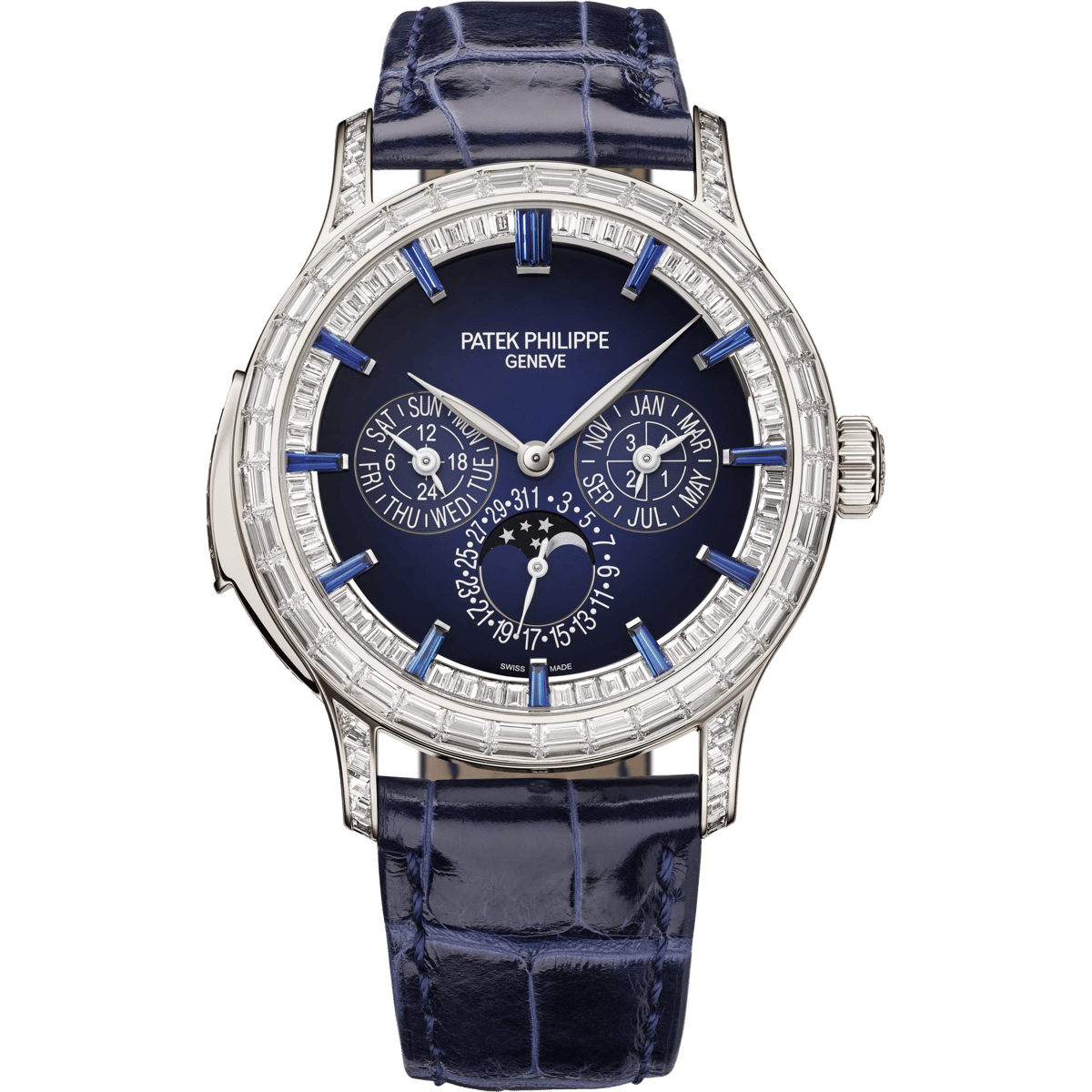 Patek Philippe Minute Repeater Perpetual Calendar Haute Joaillerie 5374 Platinum / Blue 5374/300P-001