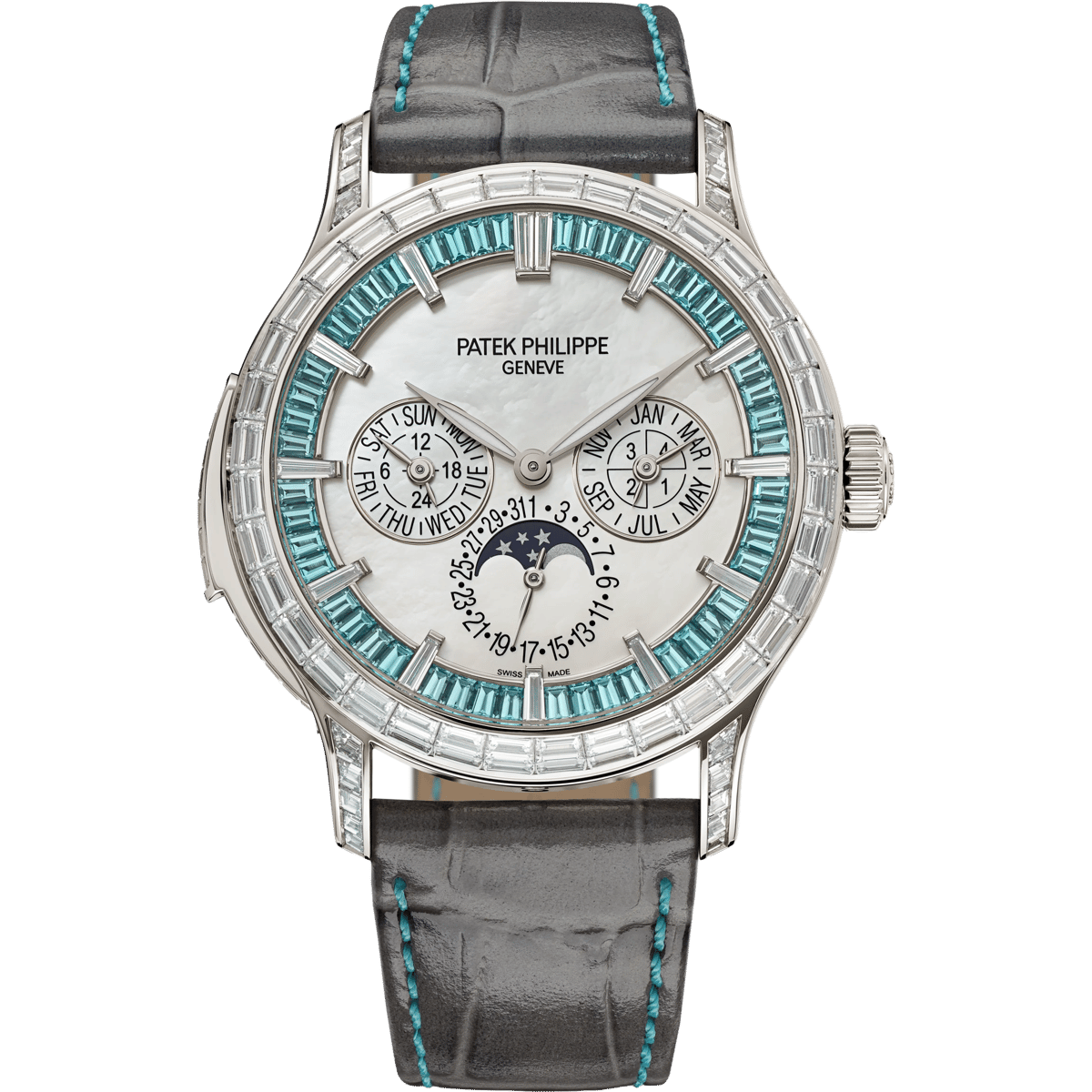 Patek Philippe Minute Repeater Perpetual Calendar Haute Joaillerie 5374 Platinum / Paraíba Tourmalin 5374/400P-001