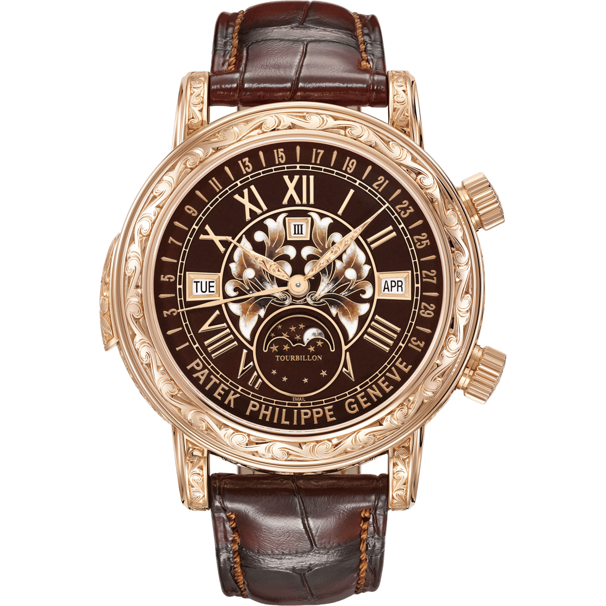 Patek Philippe Sky Moon Tourbillon 6002 Rose Gold / Black 6002R-001