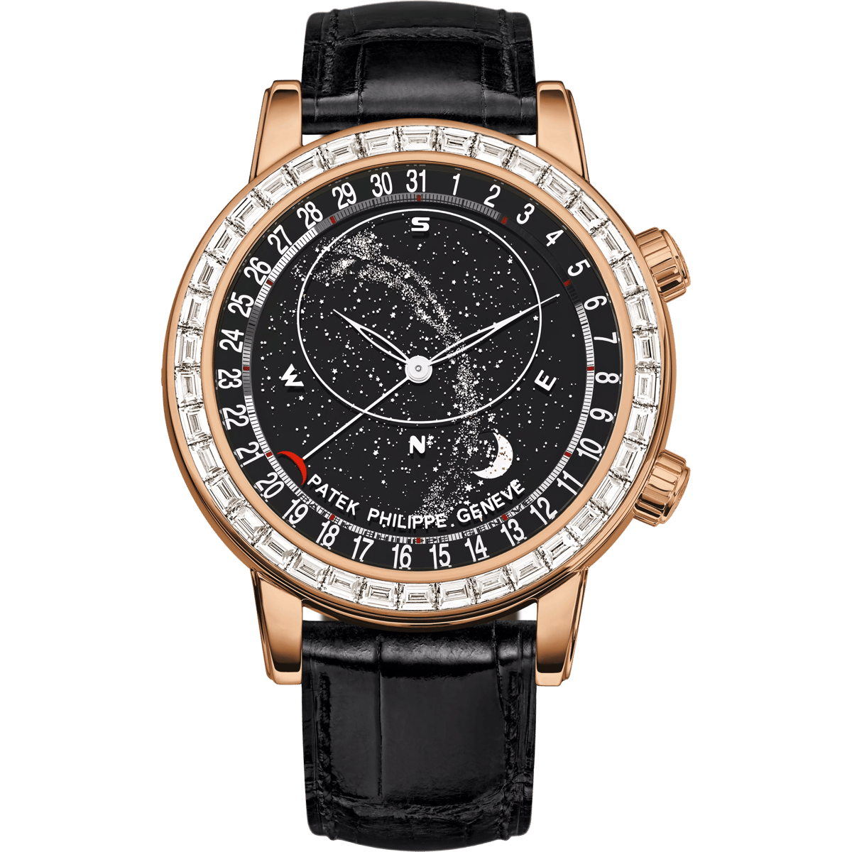 Patek Philippe Celestial 6104 Rose Gold / Black 6104R-001
