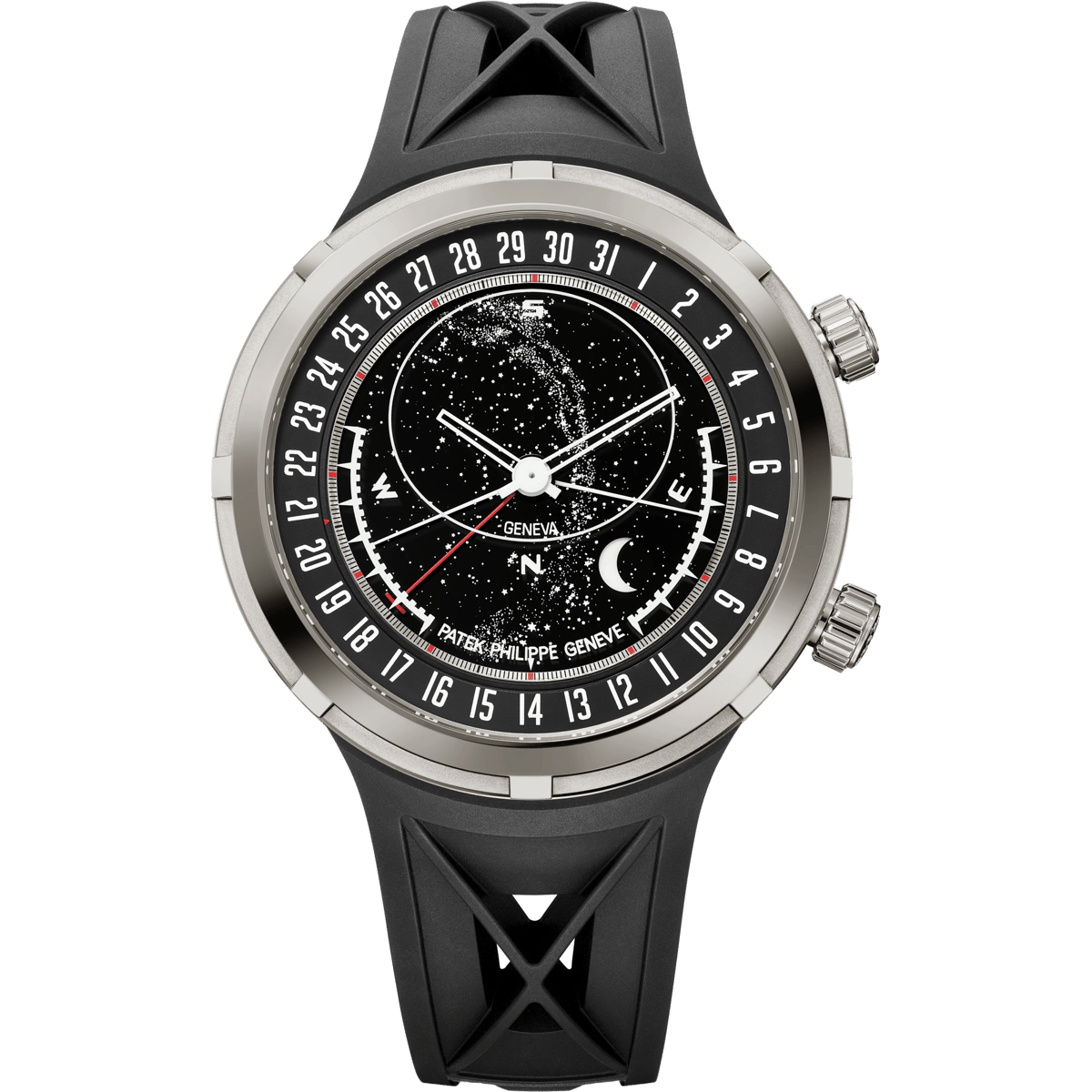 Patek Philippe Celestial Sunrise and Sunset 6105 White Gold / Black 6105G-001