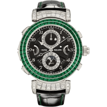 Grandmaster Chime 6300 White Gold - Emerald / Black
