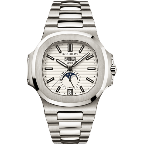 Nautilus 5726 Stainless Steel / White