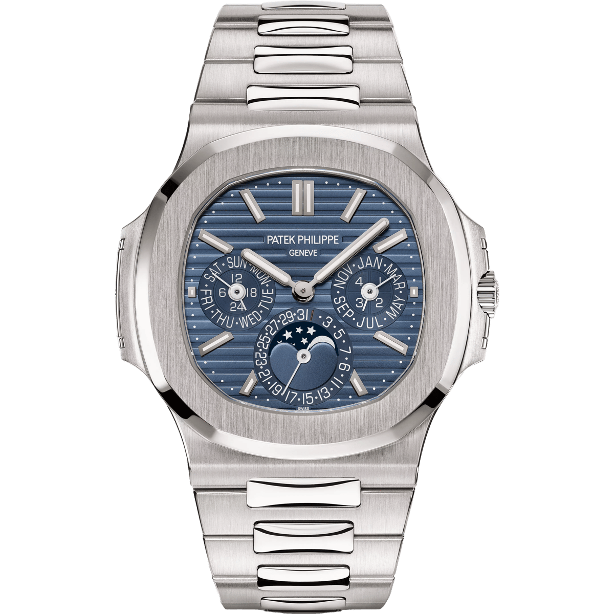 Patek Philippe Nautilus Perpetual Calendar 5740 White Gold / Blue 5740/1G-001