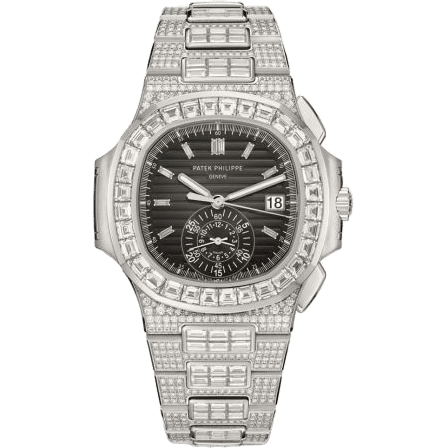 Nautilus 5980 White Gold - Diamond / Black