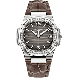 Nautilus 7010 White Gold / Smoke Gray / Strap