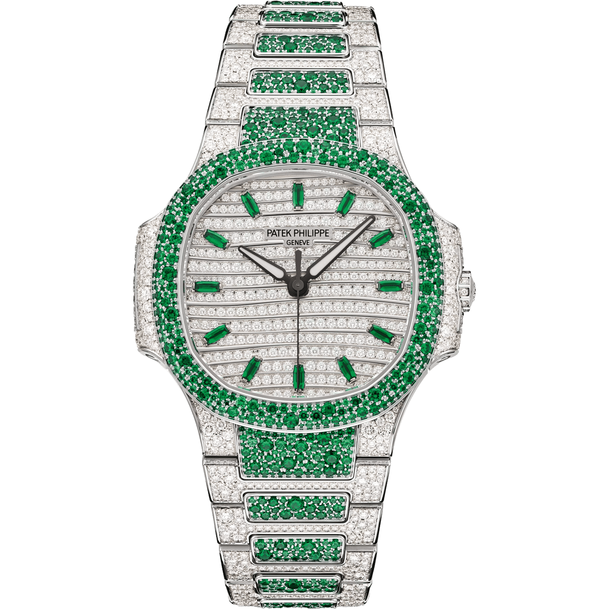 Patek Philippe Nautilus 7118 Haute Joaillerie White Gold - Emerald 7118/1453G-001