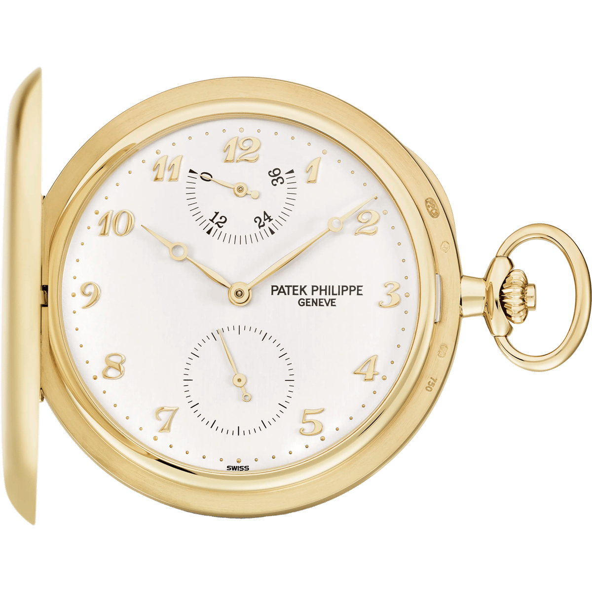 Patek Philippe Pocket Watch Savonette Power Reserve Yellow Gold / Silver 983J-001