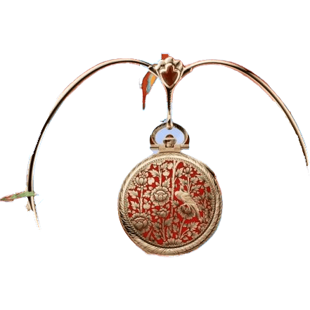 Pocket Watch Lepine Yellow Gold / Gold Birds