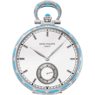 Pocket Watch Lepine White Gold / Portrait of an Indian