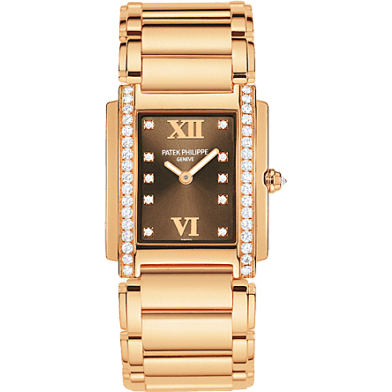 Twenty~4 4908/11 Rose Gold Chocolate