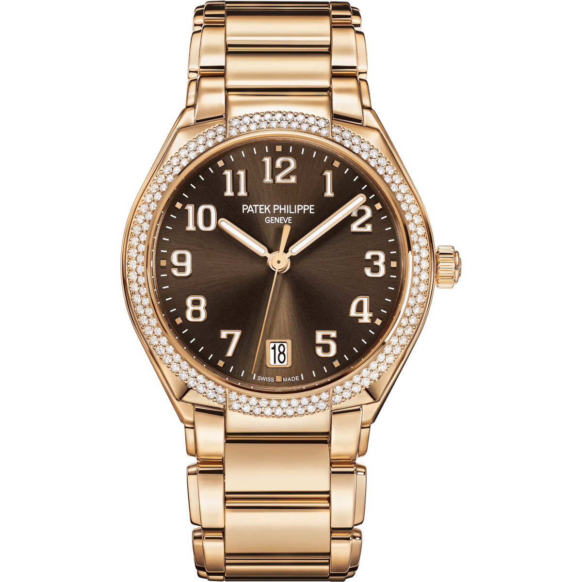 Patek Philippe Twenty-4 Automatic Rose Gold / Diamond / Brown 7300/1200R-001