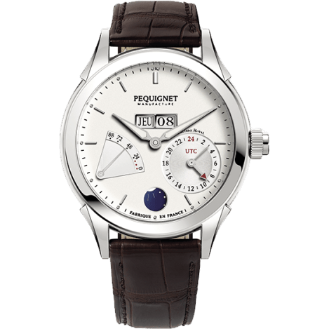 Pequignet Rue Royale GMT Stainless Steel / Silver 9010933CG