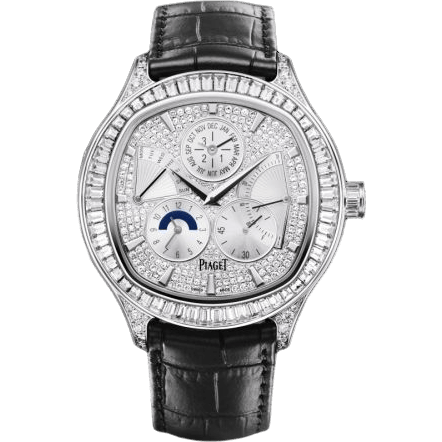 Piaget Emperador Coussin Perpetual Calendar White Gold Full Diamond G0A35020
