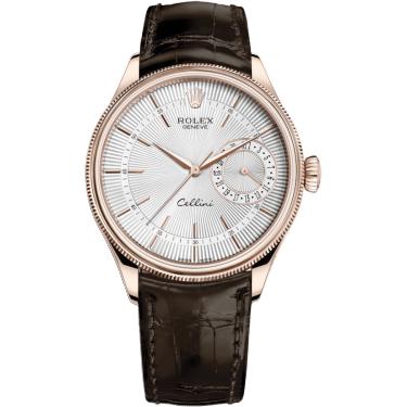 Cellini Date Everose / Silver / Alligator