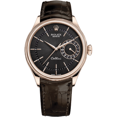 Cellini Date Everose / Black / Alligator