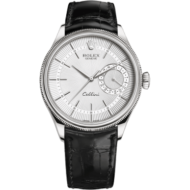 Cellini Date White Gold / Silver / Alligator Black
