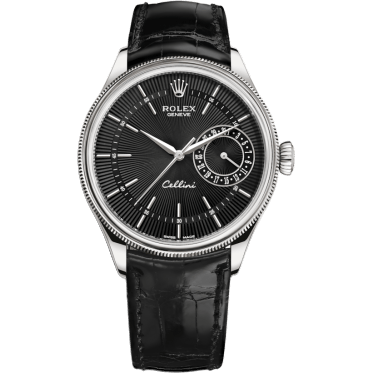 Cellini Date White Gold / Black / Alligator Black