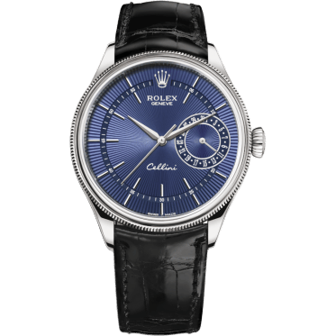 Cellini Date White Gold / Blue / Alligator Black